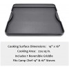 Utheer Reversible Grill Griddle for All Camp Chef 14 & 16 Stoves Cast Iron Griddle 1 Pack