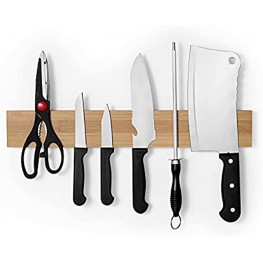 16 Inch Knife Magnetic Strip Wood Bar Magnetic Knife Holder for Wall Kitchen Knife Storage Organizer