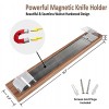 Dark Walnut Wood Magnetic Knife Holder CTSZOOM Seamless Powerful Wood Magnetic Knife Strip for Organizing your Kitchen Multifunctional Magnet Holder for Wall with No Installation 16
