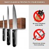 Dark Walnut Wood Magnetic Knife Holder CTSZOOM Seamless Powerful Wood Magnetic Knife Strip for Organizing your Kitchen Multifunctional Magnet Holder for Wall with No Installation 16