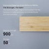 KITCHENDAO Bamboo Magnetic Knife Holder for Wall 17''43 cm 50% Stronger Magnet Safe Secure & Easy Storage Solution for Kitchen Knives Metal Utensils & More