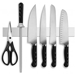 LERJU Magnetic Knife Holder 16 Inch Magnetic Knife Strip,magnetic knife holder for wall,knife Stand,knife magnetic strip,magnetic tool holder,Organizer & Home… 16 inch silver