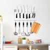 LERJU Magnetic knives holder 16 Inch With Extra Hanging Hooks Stainless Steel Magnetic-Wall Knife Magnetic Knife Strip Home Organizer