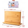 Magnetic Knife Block，Natural Bamboo Knife Holder,Knife Dock with Strong Magnets,Knife Storage and Cutlery Display Stand,Double Side Strongly Magnetic with in a Gift Box