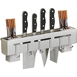 Magnetic Knife Holder for Wall Metal Stainless Steel Magnetic Knife Strip Kitchen Multifunction Knife Rack Sliver-B 15.8 inch