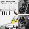 Magnetic Knife Strip Adhesive Magnetic Knife Holder for Wall 16'' Stainless Steel Kitchen Magnetic Knife Holder Wall Knife Magnet Bar