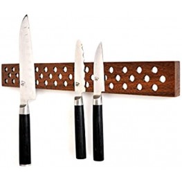 Magnetic Wooden Knife Bar Holder Strip Cherry or Walnut 12 16 20 or 24 Inch 20 Inch Walnut