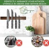 Mangaro Walnut Magnetic Knife Holder for Wall Magnetic Knife Strip with Strong Magnet Storage Organizer for Your Knives Kitchen Magnetic Knife Block Natural Wooden Magnetic Knife Bar Rack 17 Inch