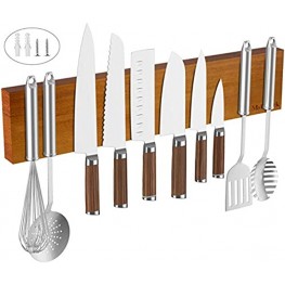 Msbenick Wooden Knife Magnetic Strip | Magnetic Knife Holder for Kitchen Knives | Knife Magnet 15.9 Inch Long & 4 inch Wide | Magnetic Knife Holder for Wall | Magnetic Tool Holder