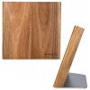 Navaris Wooden Magnetic Knife Holder Universal Wood Magnetic Block & Organizer for Knives Scissors Utensils Acacia 9.1 x 8.9
