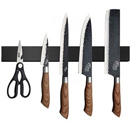 Numola Adhesive Magnetic Knife Bar 16 Inch Knife Rack Powerful Magnetic Knife Strip Stainless Steel for Knives Kitchen Magnetic Knife Holder No Drilling Space-Saving Wall Kitchen Tools Organizer