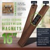 Premium 16 Inch Dark Walnut Wood Magnetic Knife Holder – Professional Wooden Magnetic Knife Strip Space-Saving Knife Rack Knife Bar With Powerful Magnetic Pull Force Upgraded Version