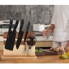 Resafy Magnetic Chef Knife Acacia Wooden Block Holder Rack Magnetic Universal Stands with Strong Enhanced Magnets Strip Kitchen Storage Cutlery Large Organizer
