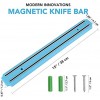 SunnyJac-Magnetic-Holder-Knife-Wall 15-inch Modern Multi-function Rack Strip Tool Organizers and Art for Kitchen Garage and Workshop Easy Installation Blue