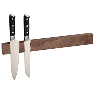 Walnut Magnetic Knife Holder for Wall- Powerful Wood Magnetic Knife Strip for Organizing your Kitchen 12 inches