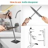 12 Inches Diamond Honing Steel Knife Sharpener Professional Kitchen Carbon Steel Sharpening Rod For Honing Knife Blades Apply to Chef Knives Field Survival Knives Carving Knife and Paring Knife