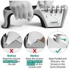 4-in-1 longzon [4 stage] Knife Sharpener with a Pair of Cut-Resistant Glove Original Premium Polish Blades Best Kitchen Knife Sharpener Really Works for Ceramic and Steel Knives Scissors.