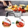 4-in-1 longzon [4 stage] Knife Sharpener with a Pair of Cut-Resistant Glove Original Premium Polish Blades Best Kitchen Knife Sharpener Really Works for Ceramic and Steel Knives Scissors.