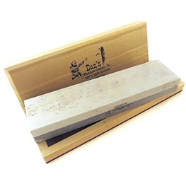 Genuine Arkansas Combination Soft Medium and Hard Fine Knife Sharpening Bench Stone Whetstone 8 x 2 x 1 in Wood Box MFC-8-C