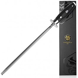 Kessaku 10-Inch Sharpening Steel Honing Rod Dynasty Series G10 Full Tang Handle