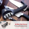 Kitchen Knife Sharpener 3 Stage Knife Sharpening Tool Sharpens Chef's Knives Kitchen Accessories Help Repair Restore and Polish Blades Quickly Food Safety Cut Resistant Glove Included Black