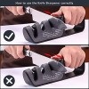Knife Sharpener 3 In 1 Kitchen Knife Accessories and Scissor Sharpener Helps Repair Restore and Polish with Adjustable Angle Button for Various Knives Cut-Resistant Glove Included