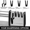 Knife Sharpener 4 in 1 Kitchen Blade and Scissor Sharpening Tool Professional Chef's Kitchen Knife Accessories Silver