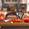 Knife Sharpener 4-in-1 Kitchen Knife Accessories Easy Sharpening 4-Stage Kitchen Sharpener Helps Repair Restore and Polish Blades Safely and Easy to Use for Kitchen Camping & Hiking
