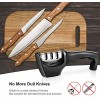 Knife Sharpener Professional 3 Stage Sharpener Sharpening Helps Repair Restore and Polish Blades，Sturdy Design Non-Slip Base Pat Easy and Safe to Use Fast and Effective Manual Sharpening Tool