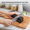 Northmas Electric Knife Sharpener for Home Use 30s Quick Sharpening Working Continuously for 60 Mins Global Voltage Design Size 5.8-2-2.4 Inch Black