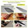OAYNAY Kitchen Knife Sharpener Professional 4 Stage Knife Sharpening Tool,4-in-1 Kitchen Knife Accessories，Quickly Repair,Restore,Polish Blades,Serrated Knives and Scissors，Easy Manual Sharpening