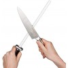 Shenzhen Knives | White Ceramic Knife Sharpener Honing Rod | Best Professional Knife Sharpening Tool | 12 Inch Honing Stick | Ceramic Honing Rod | Chef Knife Sharpening Rod | Kitchen Knife Sharpener