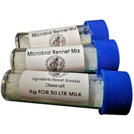 3 X Microbial Rennet & Cheese Salt Mix 6g | Rennin Cheese salt & Coagulant Tub