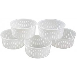 5 pcs Cheesemaking Kit Punched Сheese Mold Press Strainer cheese Basic Cheese Mold 0.75 liters set of 5 pieces