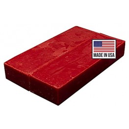 Blended Waxes Inc. Cheese Wax 1lb. Block Fully Refined Premium Wax For Cheese Making Wax Can Be Used For A Variety Of Different Cheese Types 2 Red
