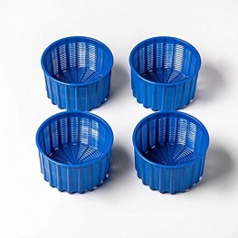 Cheese making Cheese molds Goat cheese Cheesemaking Rennet cheesemaking Feta Cheese molds Milk Cheese press Cheese rennet Hard cheese Molde para queso | 4 pcs 0.6L 1.33lbs Blue Original HOZPROM