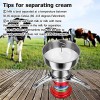 Hottoby Electric Milk Cream Centrifugal Separator 21Gal H 80L H Cheese Makers Stainless Steel 110V USA Fresh Skimmed Milk For Goats Cows All Metal Parts