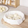 Lautechco 4Pcs Reusable Natural Pure Cotton Bamboo Steamer Baking Cloth Steamers Gauze Pad Steamer Mat Liners for Rice Dim Sum 32cm32cm 12.5 inch12.5 inchWhite