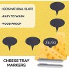 Cheese Markers Set 5 Chalkboard Labels Made of Natural Slate & 2 Soapstone Chalk Markers Cheese Name Tags Labels Food. Great for Party and Dinner Christmas Gift Idea Gift for Mom Women