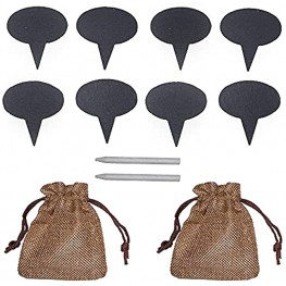 JoeB Gourmet Cheese marker set 8 reusable slate cheese markers 2 soapstone chalks and 2 eco-friendly soft burlap bags for finishing touch to these cheese markers for charcuterie board or cheese board