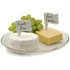 RSVP Porcelain Cheese Marker Flags with Erasable Pen Set of 6