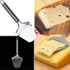 2 Pieces Cheese Cutter Adjustable Thickness Stainless Steel Wire Cheese Slicer with Cheese Plane Tool for Soft with Cheese Plane Kitchen Utensils Set