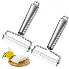 2 Pieces Cheese Slicer Stainless Steel Cutter Stainless Steel Cheese Slicer Kitchen Cooking Tool for Cutting Soft and Semi-hard Cheese