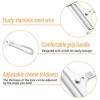 Cheese Slicer 2 Pcs Stainless Steel Wire Cheese Cutter Adjustable Thickness Cheese Slicers with Wire Cheese Plane Slicers for Soft Semi-Hard Hard Cheeses Perfect Kitchen Cooking Tool Silver