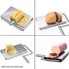 Cheese Slicer with Stainless Steel Wire Restaurant Easy Clean Home Kitchen Accurate Size Scale Cheese Cutter for Cheese Butter Equipped 5 Replacement Wires inside