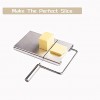 Cheese Slicer with Wire Stainless Steel Cutter with Serving Board for Hard and Semi Hard Block Cheese Butter 5 Wires Included
