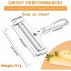 Cheese Slicers for Block Cheese Heavy Stainless Steel Wire Cheese Adjustable Thickness Cheese Cutter Kitchen Cheese Slicers Cutters with 2 Pieces Replaceable Wires for Cutting Soft Semi-hard Cheeses