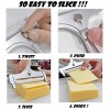 Cheese Slicers for Block Cheese -ZONMARK Cheese Cutter with Wire Stainless Steel Adjustable Thickness Cheese Slicer for Soft Semi-Hard Cheeses Ergonomic Cheese Slicer Manual Dishwasher Safe Gray