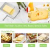 Cheese Slicer，Stainless Steel Cheese Slicer with Accurate Size Scale，Wire cheese Slicer for Cheese Butter Equipped with 5 Replaceable Cheese Slicer wires，Spam Slicer