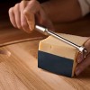 Osti Original Blue Cheese slicer – Handheld Double wire stainless steel cutter for thin and thick slices suitable for semi-hard and semi-soft block cheese – Dishwasher safe Danish design